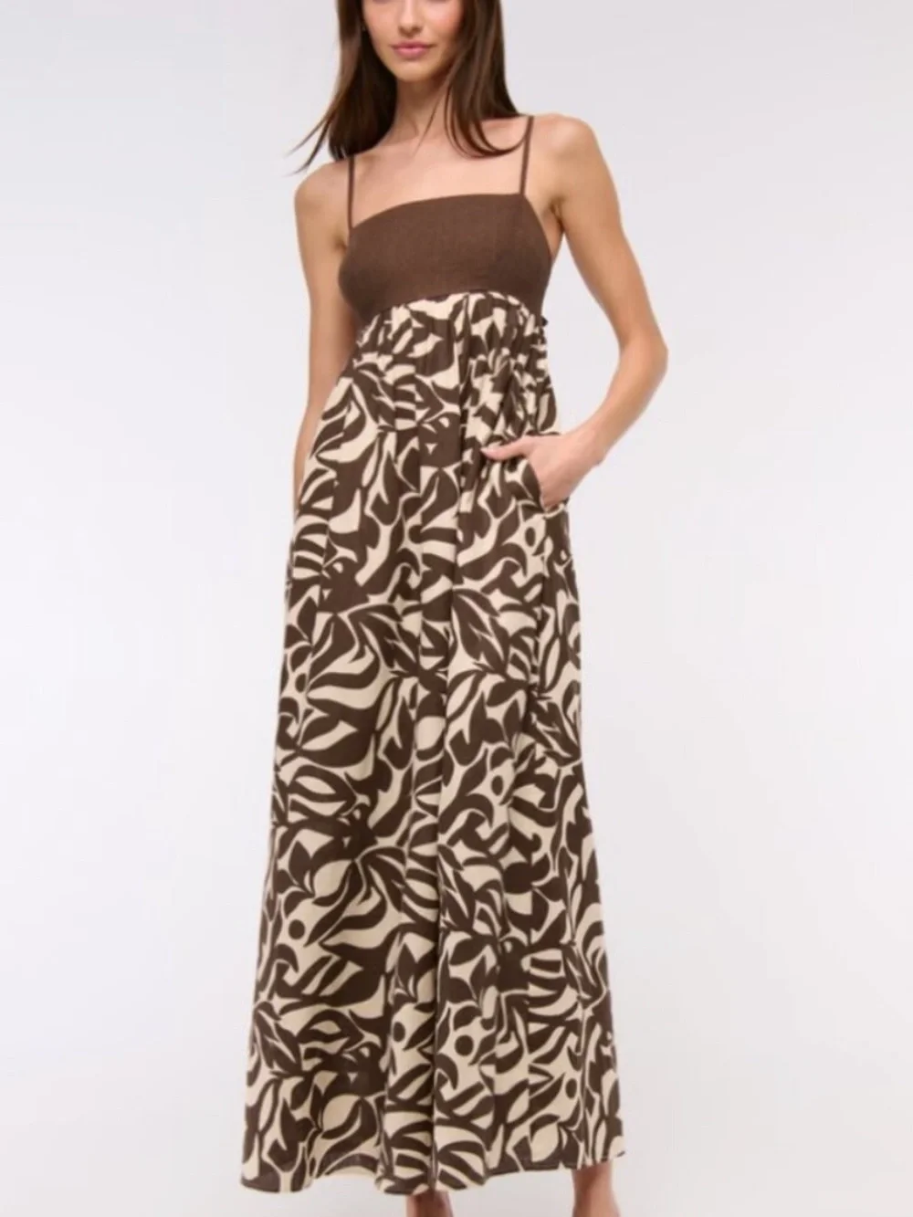 Tie-Back Babydoll Maxi Dress